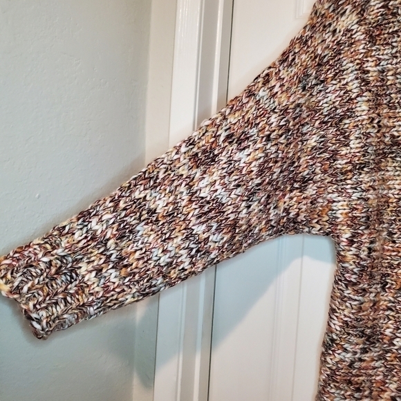 Boston Proper‎ XSmall Orange Chunky Knit Metallic Slouchy Pullover Sweat… - Picture 2 of 11